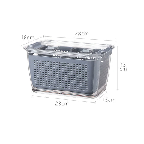 Контейнер для зберігання з дренажною корзиною