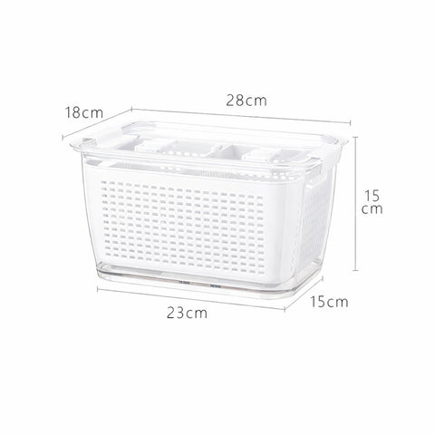 Контейнер для зберігання з дренажною корзиною