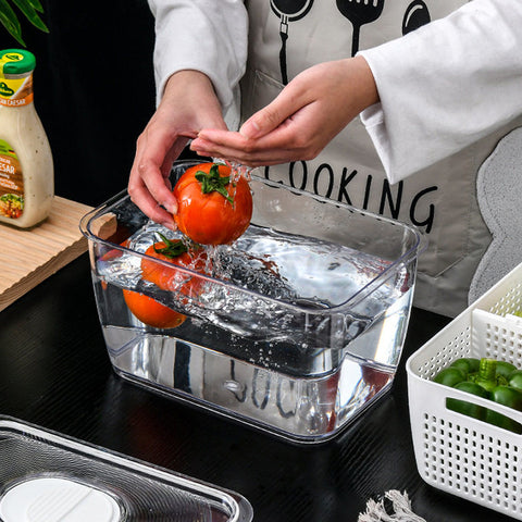 Контейнер для зберігання з дренажною корзиною