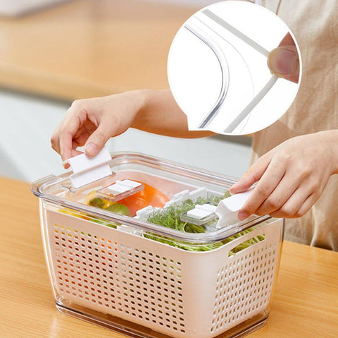 Контейнер для зберігання з дренажною корзиною