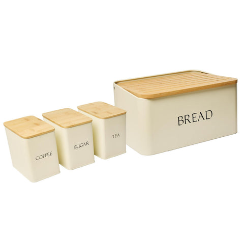 Набор хлебница + 3 баночки