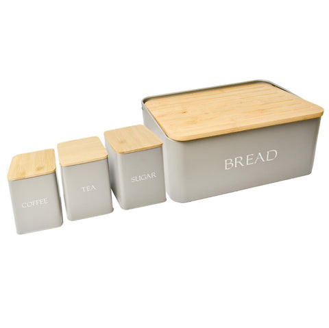 Набор хлебница + 3 баночки