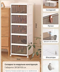 Модульна шафа для взуття з 5 рівнями, біла