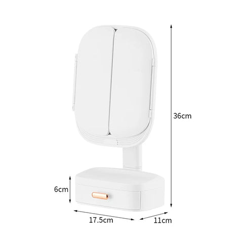 Косметическое зеркало с LED-подсветкой и ящиком