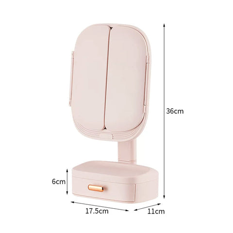 Косметическое зеркало с LED-подсветкой и ящиком