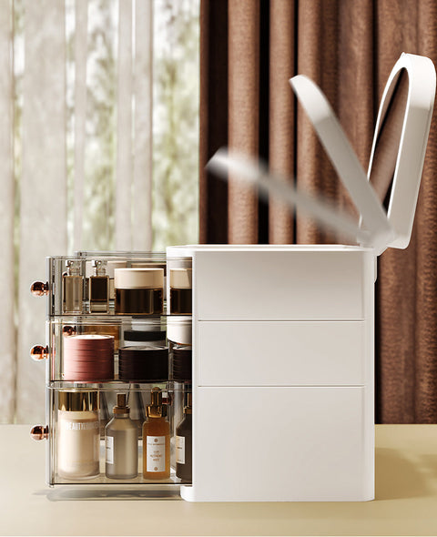 Органайзер для косметики с зеркалом и LED-подсветкой