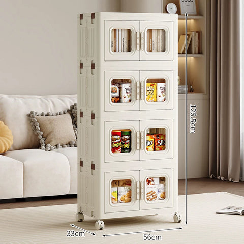 Складной шкаф для хранения с прозрачной дверцей