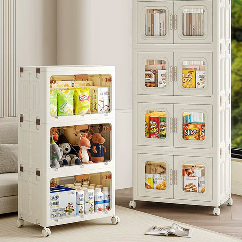 Складной шкаф для хранения с прозрачной дверцей