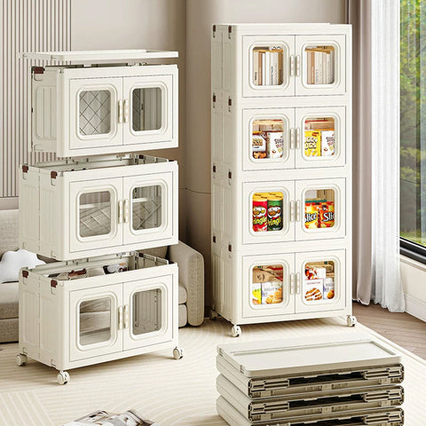 Складной шкаф для хранения с прозрачной дверцей