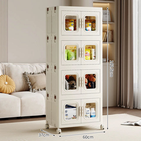 Складной шкаф для хранения с прозрачной дверцей