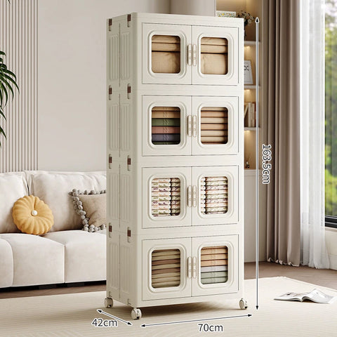 Складной шкаф для хранения с прозрачной дверцей