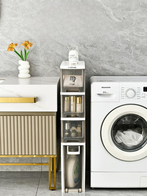 Вертикальный органайзер с выдвижными ящиками на колесиках