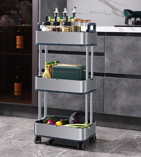 Пересувний стелаж для зберігання з нержавіючої сталі