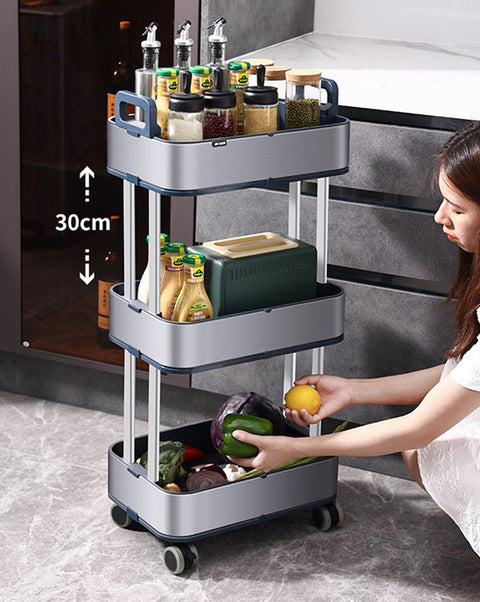 Пересувний стелаж для зберігання з нержавіючої сталі