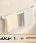 Тримач для рушників Ecoco у сірому графітовому кольорі, одинарна штанга з матовою поверхнею