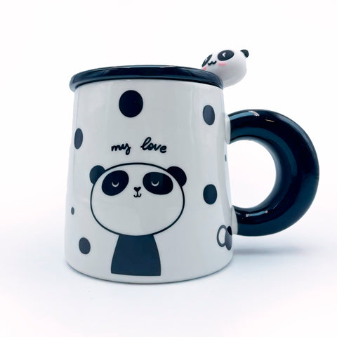 Set of Ceramic Mugs "Panda"