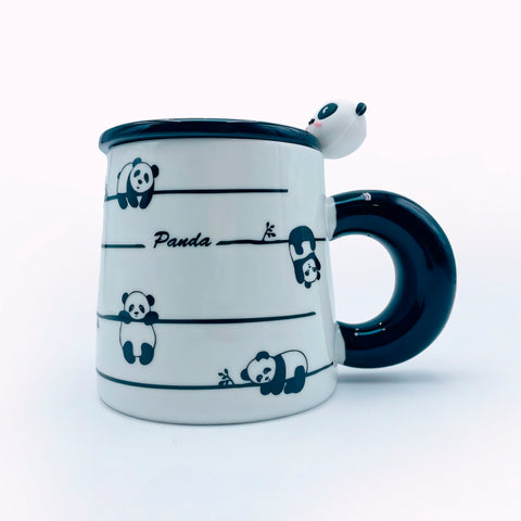 Set of Ceramic Mugs "Panda"