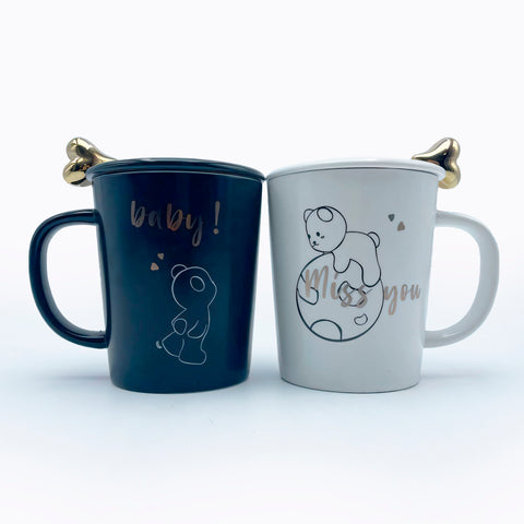 Set of cups "Bear heart" 