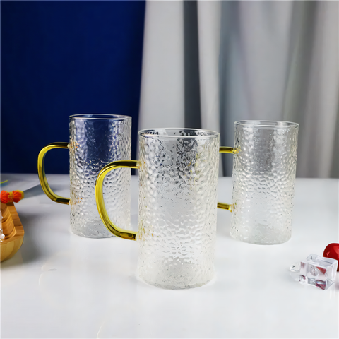 A tall glass cup