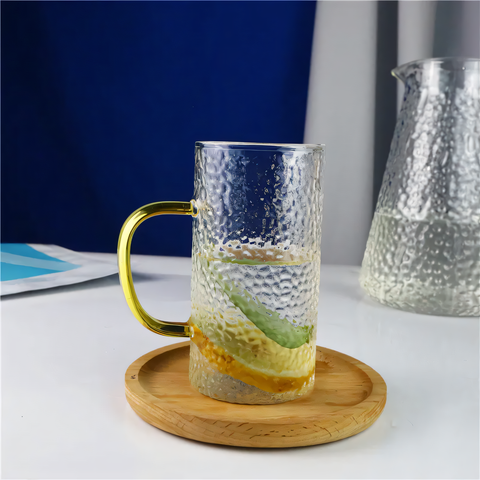 A tall glass cup