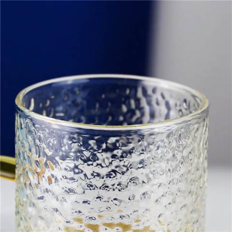 A tall glass cup