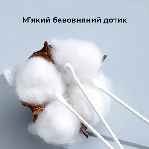 Ватні палички для вух у контейнері 200 шт.