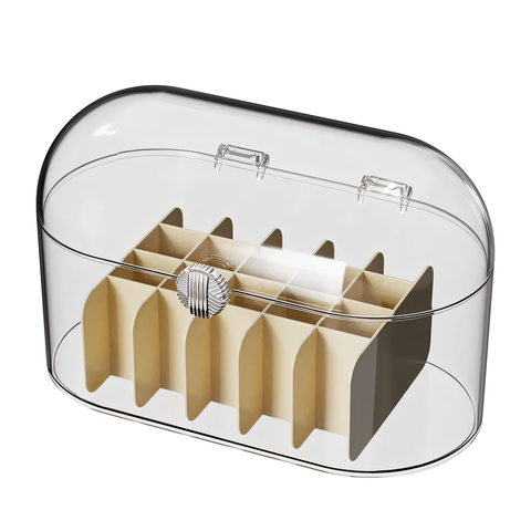 Stylish Organizer for Cosmetics with a Transparent Lid