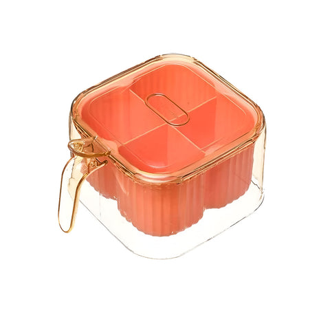 Container for spices with four compartments