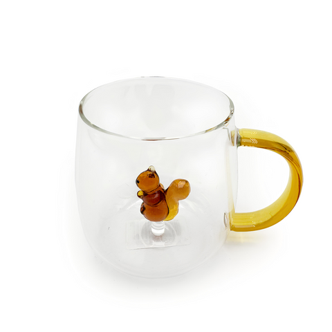 Чашка зі скла з декоративною фігуркою