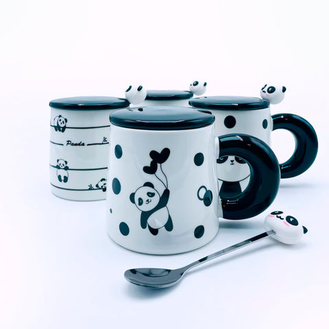 Set of Ceramic Mugs "Panda"