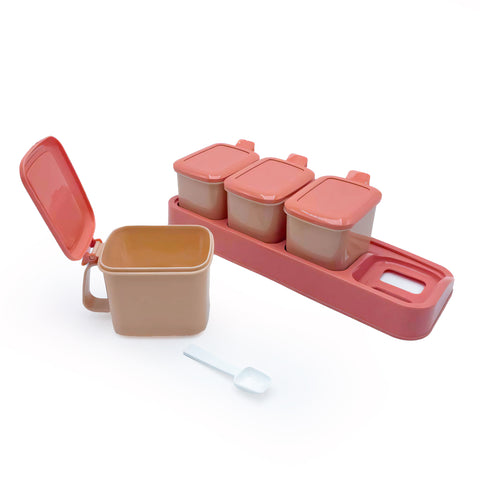 Set of Containers for Spices with Spoons