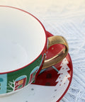 Новорічний посуд «Tea Time» чайник з чашкою та блюдцем