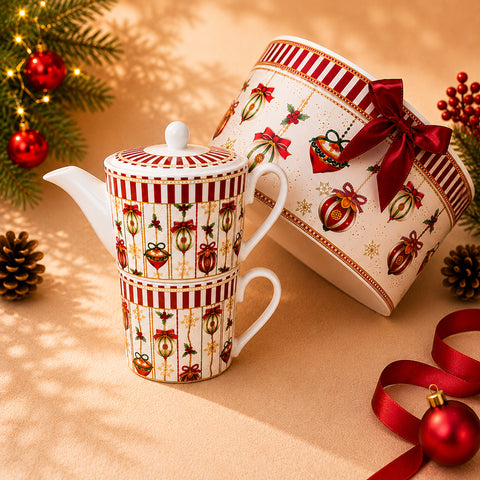 Новорічний посуд «Jingle» на святковому столі