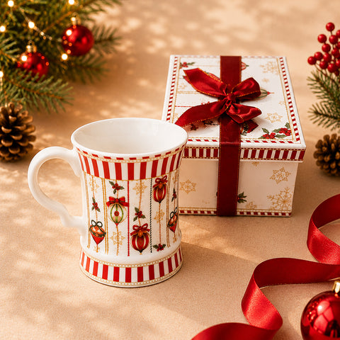 Чашка різдвяна «Jingle» на святковому столі