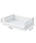 Складаний білий органайзер 33x24x10 см з перфорованими стінками