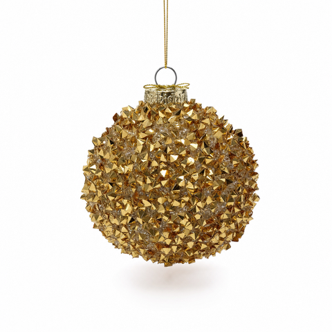 Іграшка на ялинку «Goldleaf» золота куля з лусочками