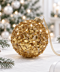 Іграшка на ялинку «Goldleaf» куля золота з фактурними лусочками