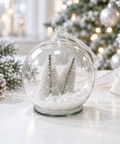 Різдвяна куля «Twin Pine» скляна зі сніговими ялинками всередині